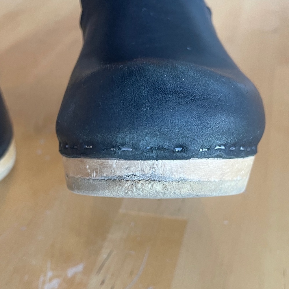 No 6 Black Leather Clog Buckle Boot - Size 40 - Picture 8 of 16